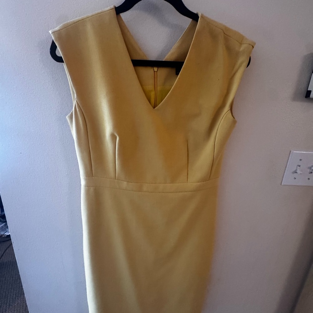 Ann Taylor Mustard Midi Dress
